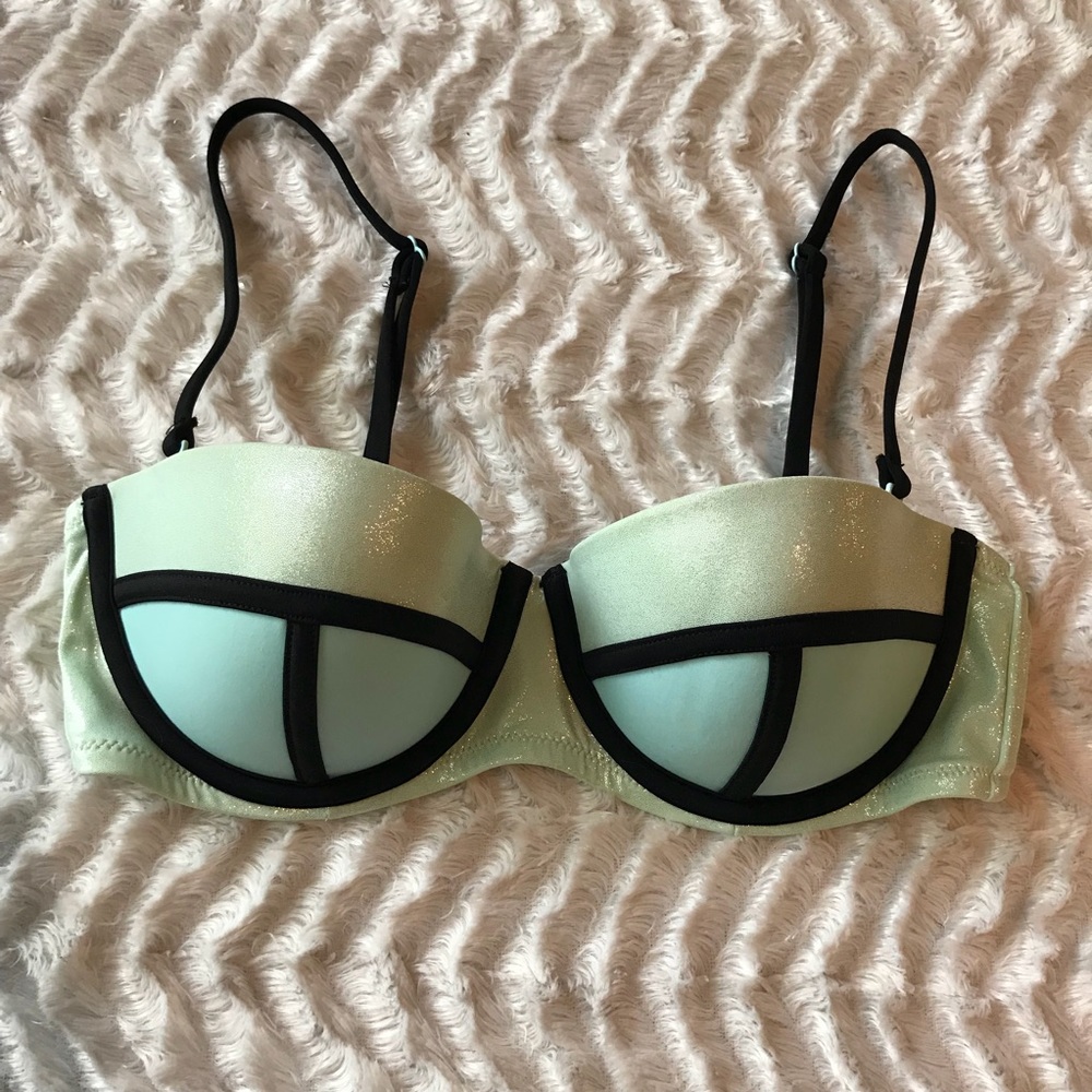 Victoria’s Secret Color Block Shimmer Swim Bandeau